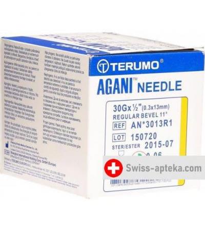 Terumo Agani Einmalkanulen 30г 0.3x13мм Gelb 100 штук