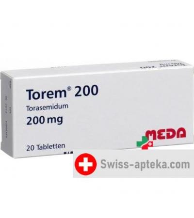 Торем 200 мг 20 таблеток