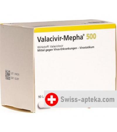 Валацивир Мефа 500 мг 90 таблеток покрытых оболочкой