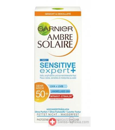 Garnier Ambre Solaire - Sensitive expert+ LSF 50+ - Gesicht - 50ml