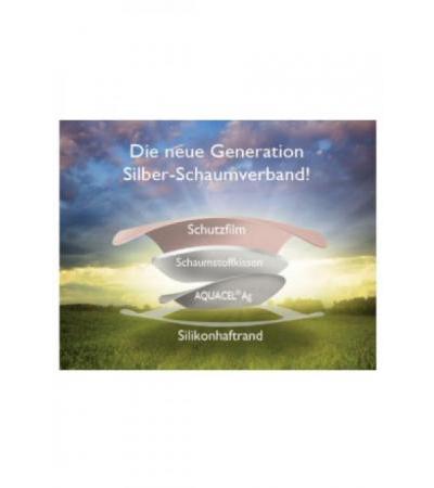 AQUACEL Ag Foam adhäsiv 10x10cm 10 Stk