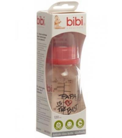 BIBI SH-Flasche Glas DenS 120ml Papa