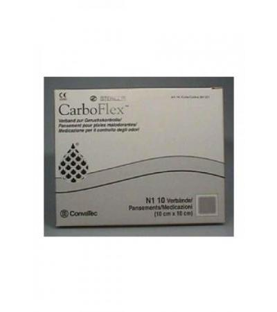 CARBOFLEX Aktivkohle Verband 10x10cm steril 10 Stk