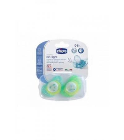 CHICCO Phys Beruh Sauger Sil mi GL 0m+ IDF 2 Stk