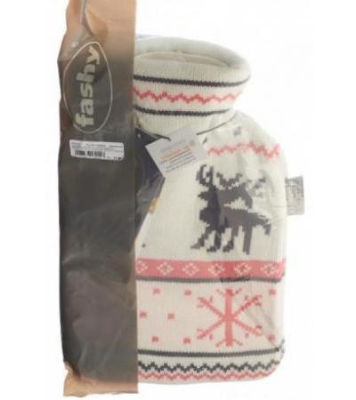 FASHY Wärmflasche 2l Strickbezug weiss