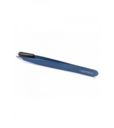 HERBA Pinzette schräg Inox blau
