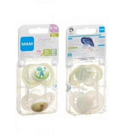 MAM Original Nuggi Sil 6-16M Spez Kol Girl 2 Stk