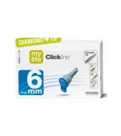 MYLIFE CLICKFINE (PI) Pen Nadeln 6mm 31G 100 Stk