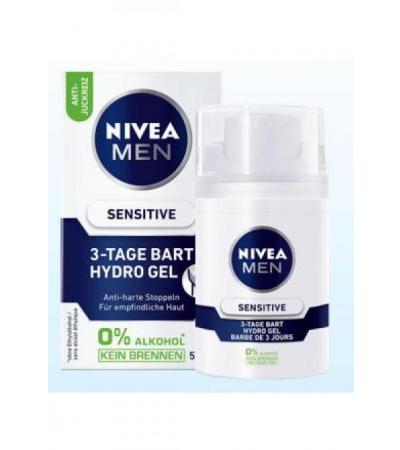 NIVEA MEN Sensitive Hydro Gel 3-Tage Bart 50 ml