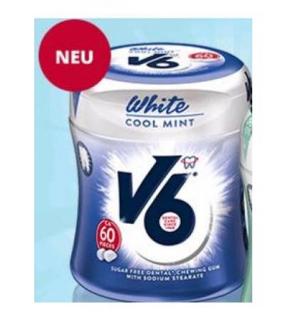 V6 White Kaugummi Cool Mint 6 Ds 60 Stk