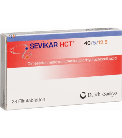 Севикар HCT 40/5/12.5 мг 28 таблеток покрытых оболочкой